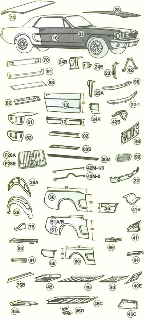 1966 mustang sheet metal body|1966 mustang parts diagram.